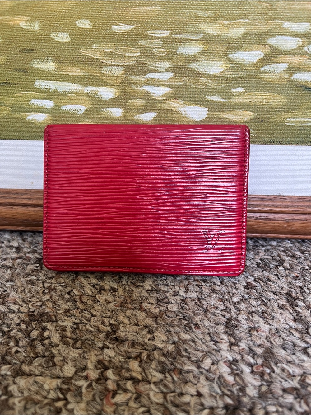 Louis Vuitton Red Epi Leather Card Case